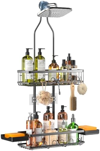 Skyapex Shower Caddy Hanging Over Shower Head, Adjustable by Skyapex