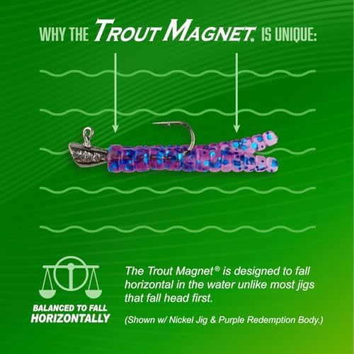 Trout Magnet 82-Piece Neon Fishing Gear Kit, Includes 70 Grub Bodies Trout Bait - Image 5