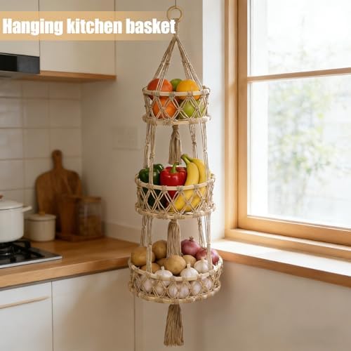 Halidali 3 Tier Hanging Fruit Baskets - Image 4