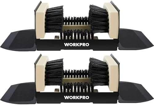 WORKPRO 2 Pack Extra Wide Boot Cleaner, Shoe Brush Scraper Scrubber Outdoor by WORKPRO