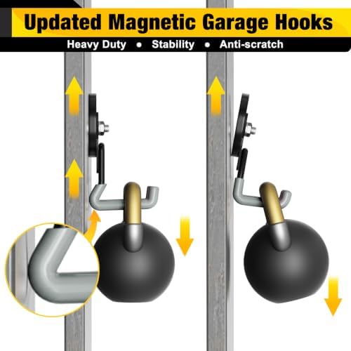 Heavy Duty Storage Magnetic Utility Hooks Large Garage Magnet Hooks - Image 2