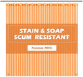 EHZNZIE Orange Shower Curtain Liner 72x72, PEVA Waterproof Bath Curtain by EHZNZIE