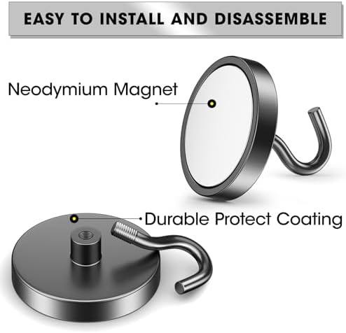 VNDUEEY Cruise Magnetic Hooks, 110 Lbs Heavy Duty Earth Magnets - Image 4
