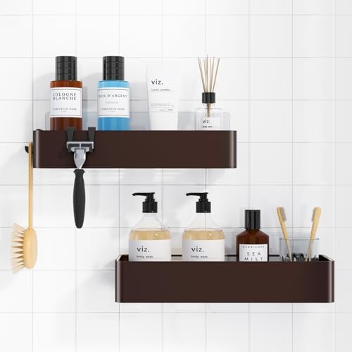 Kitsure Shower Caddy Adhesive, Stylish Shower Organizer by Kitsure