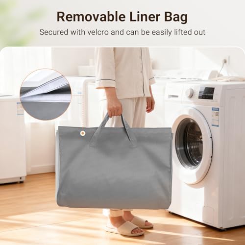 ELYKEN 3-Tier Vertical Rolling Laundry Hamper - Image 4