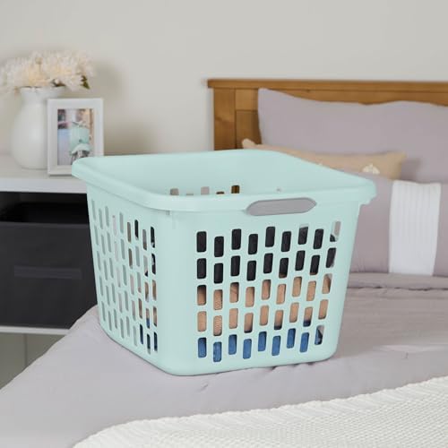 Sterilite Laundry Basket, Plastic Clothes Hamper, Large Square Bin - Image 3