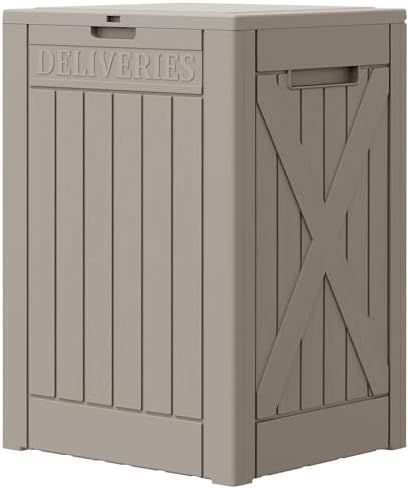 Greesum 52 Gallon Large Outdoor Package Delivery Box, Light Coffee by BuynowfromGreesum