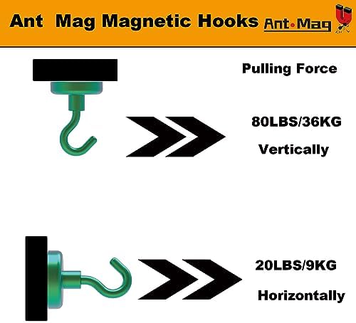 Ant Mag Strong Magnet Hooks 100lbs+ Pulling Force Neodymium Hooks Hangers Heavy - Image 3
