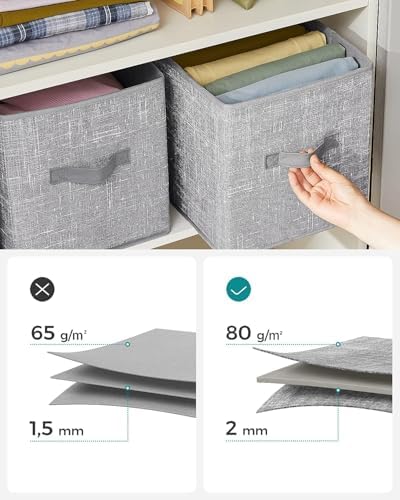 SONGMICS Storage Cubes, 11-Inch Foldable Closet Organizers - Image 6