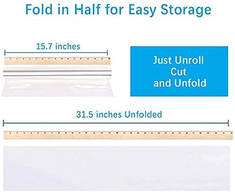 JOYIT 220ft Clear Cellophane Wrap Roll, 31.5in Folded, 3 Mil Thick - Image 2