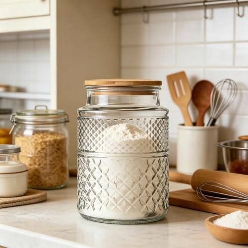 60 FL OZ/0.5 Gal Vintage Glass Food Jar - Image 4