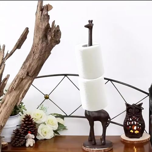 Giraffes Paper Towel Holder Cast Iron Paper Towel Holder Funny Toilet Paper - Image 4