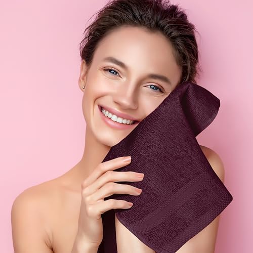 GLAMBURG Ultra Soft 12-Piece Washcloths Set 13x13-100% Ringspun Cotton - Image 5