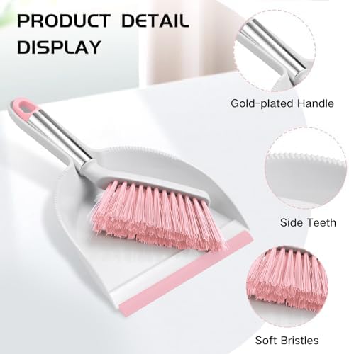 NACENA Mini Broom and Dustpan Set, Small Dust Pan and Brush Set - Image 5