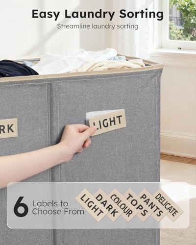 SOLEDI 200L 3-Section Laundry Hamper - Image 3