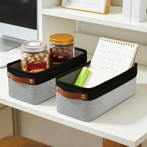 Bagnizer Small Fabric Storage Baskets, Decorative Basket - Image 4