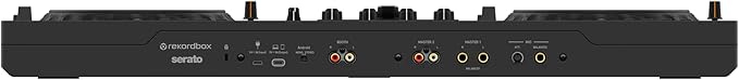 AlphaTheta DDJ-GRV6 4-Channel Performance DJ Controller Bundle with Laptop Stand, Headphones, TRS-to-Dual-TS Stereo Breakout Cable, and Austin Bazaar Polishing Cloth