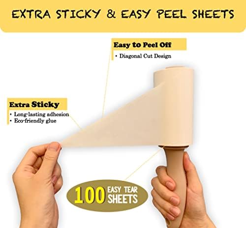800-Sheets Lint Roller Set, 4 Durable Ergonomic Handles, Extra Sticky - Image 2