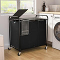 180L Laundry Sorter 3 Section, Rolling Laundry Basket by OLLDIDE