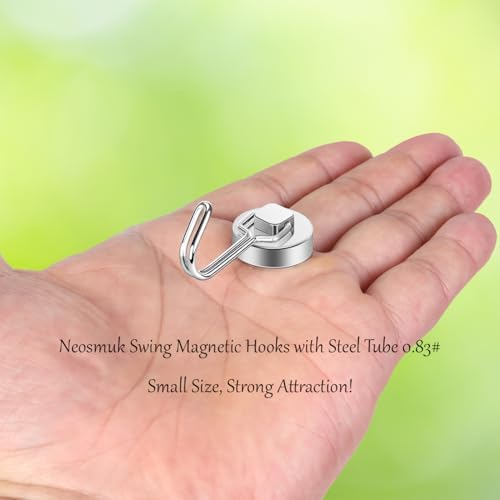 Neosmuk Magnetic Swing Hooks, 40lb Cruise Silver Hooks, 6 Pack - Image 2