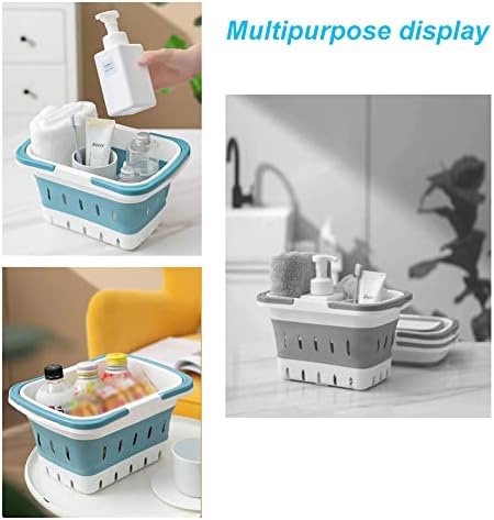 Portable Shower Caddy Tote, Plastic Storage Collapsible Caddy Basket - Image 5
