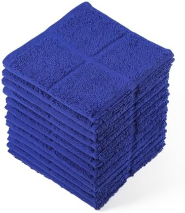 Glynniss Blue Dish Cloths Kitchen Highly Absorbent Navy Dish Rags 100% Cotton by Glynniss