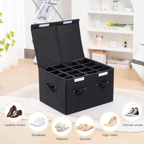 Shoe Organizer for Closet, Shoe Storage Box - Image 6