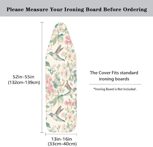 Floral Hummingbirds Ironing Board Cover and Pad Cover - Image 5