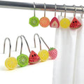 Two Fish Home Fashions Set of 12 Decorative Fruits Shower Curtain Hooks by TwoFishHomeFashionLLC