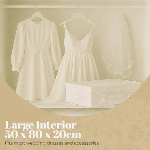 HANGERWORLD Large White Wedding Dress Box Storage - Image 3