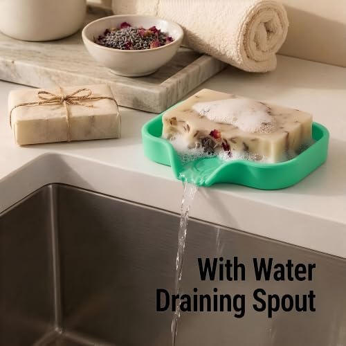 Zulay Kitchen Small Silicone Sponge Holder – Space-Saving Sink Organizer Tray - Image 2