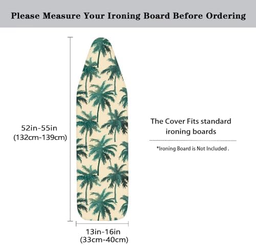 Cocount Palm Tree Ironing Board Cover, Hawaii Island Trees Protective Sleeve - Image 5