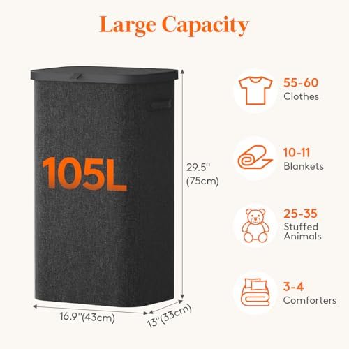 Lifewit 105L Large Laundry Basket - Image 3