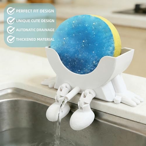 Cute Smiley Sponge Holder, Kitchen Sink Caddy - Image 3
