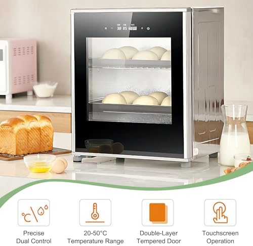 40L Electric Bread Proofing Box, Adjustable Temperature & Humidity Dough Proofer, Fermentation Machine for Baking, Yogurt & Even Rising, 110V Kitchen Appliance