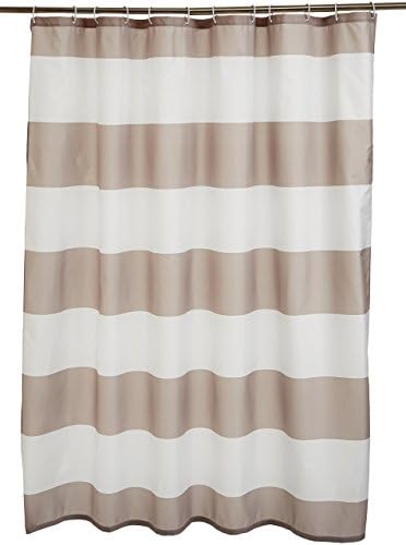 Amazon Basics Bathroom Shower Curtain, Water Resistant Fabric by AmazonBasics