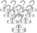 Neosmuk Magnetic Hooks, 130lb Heavy Duty, 10 Pack by Neosmuk