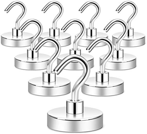 Neosmuk Magnetic Hooks, 130lb Heavy Duty, 10 Pack by Neosmuk