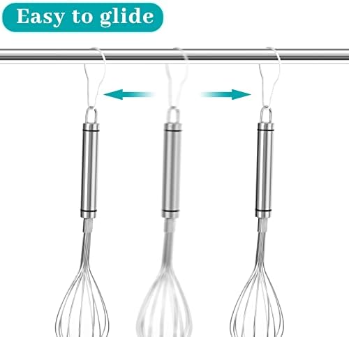 Queekay 60 Pcs Metal Shower Curtain Hooks Reusable Hanging Clips - Image 4