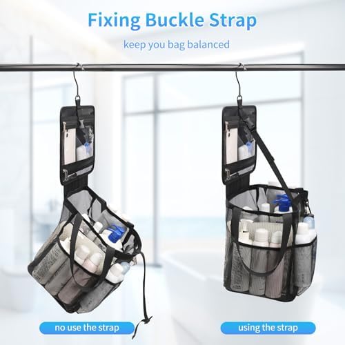 CUBETASTIC Mesh Shower Caddy Portable, Quick Dry Hanging Toiletry Bag - Image 4