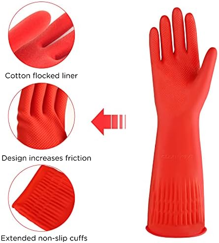 Rubber cleaning gloves 1 or 3 Pairs - Image 5