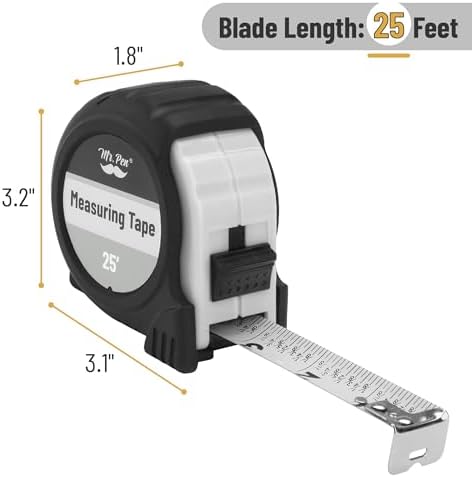 Mr. Pen- Retractable Tape Measure 25 ft, Easy Read - Image 2