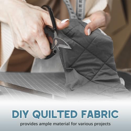 Treela 58" x 72" 2 Yard Heat Resistant Quilted Fabric Ironing, Dark Grey - Image 6