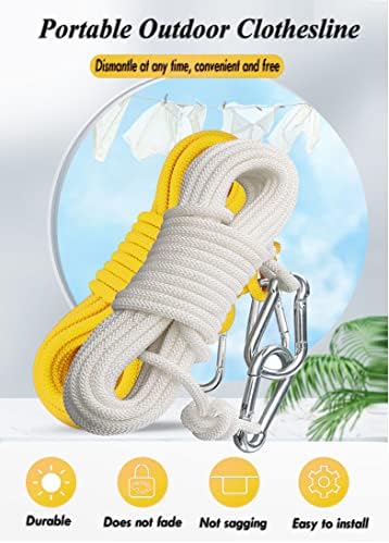 Clothesline Clothes Drying Rope Portable Travel Clothesline Adjustable - Image 3