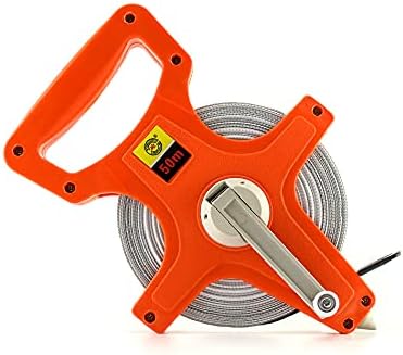 QWORK Open Reel Tape Measure, Fibreglass Surveyors Tape, 50M /165 FT - Image 6