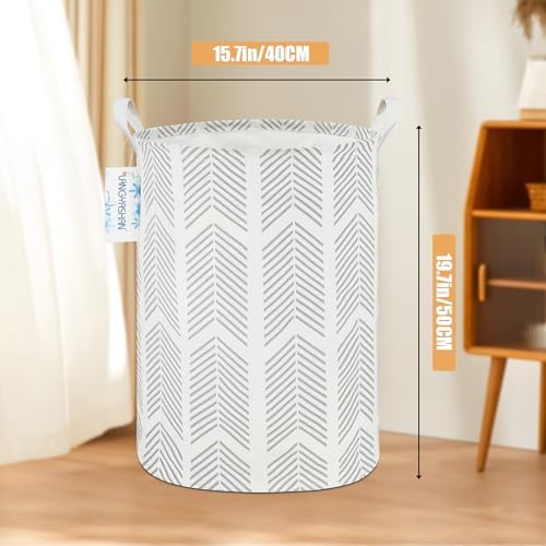 Round Laundry Basket Collapsible Storage Hamper Organizer Arrowhead - Image 2