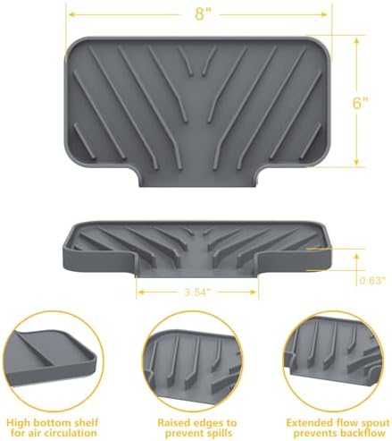 Sponge Holder for Kitchen Sink, 7.9"×4" Soap Tray - Image 5