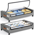 Yecaye Under Bed Storage with Wheels, 2 Pack Under Bed Storage Containers by Yecaye