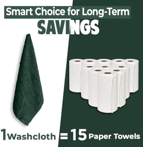 DAN RIVER 12 Pack Cotton Wash Cloths Set - Image 6