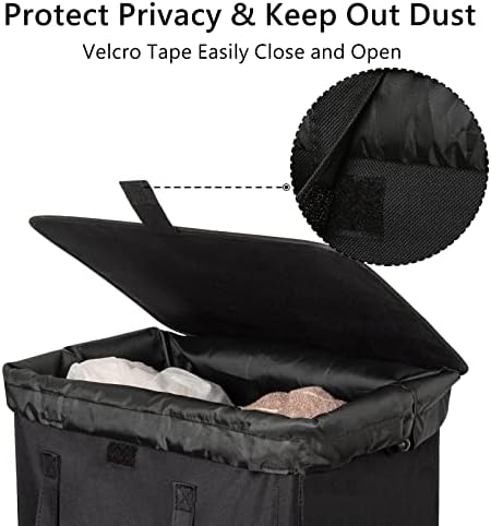 WOWLIVE 100L Black Laundry Hamper - Image 6